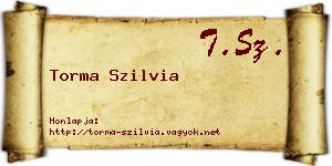 Torma Szilvia névjegykártya